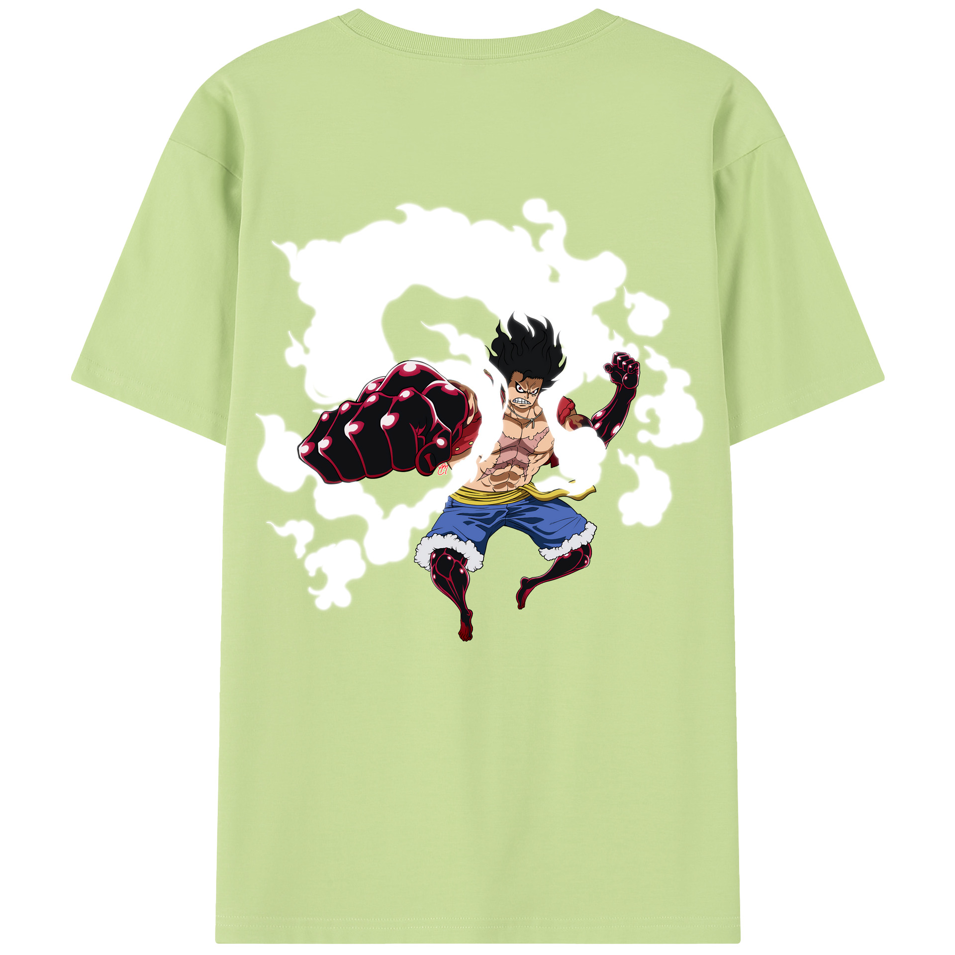 ワンピース モンキー・D・ルフィ ONE PIECE Monkey D. Luffy 綿100％半袖Tシャツ（背面プリント）